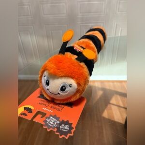 Fringe Halloween 🎃Long Caterpillar 🐛 4 Squeakers Plush No Stuffing Dog Toy - 24”